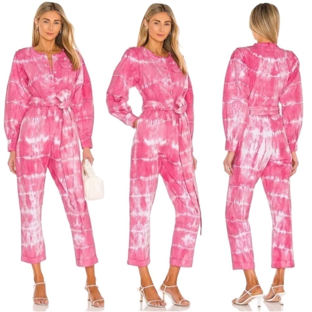 Loveshackfancy X Revolve Paca Hibiscus Hand Dye Jumpsuit